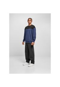 Bluza z okrągłym dekoltem Urban Classics upper block. Kolor: czarny, niebieski, wielokolorowy #1