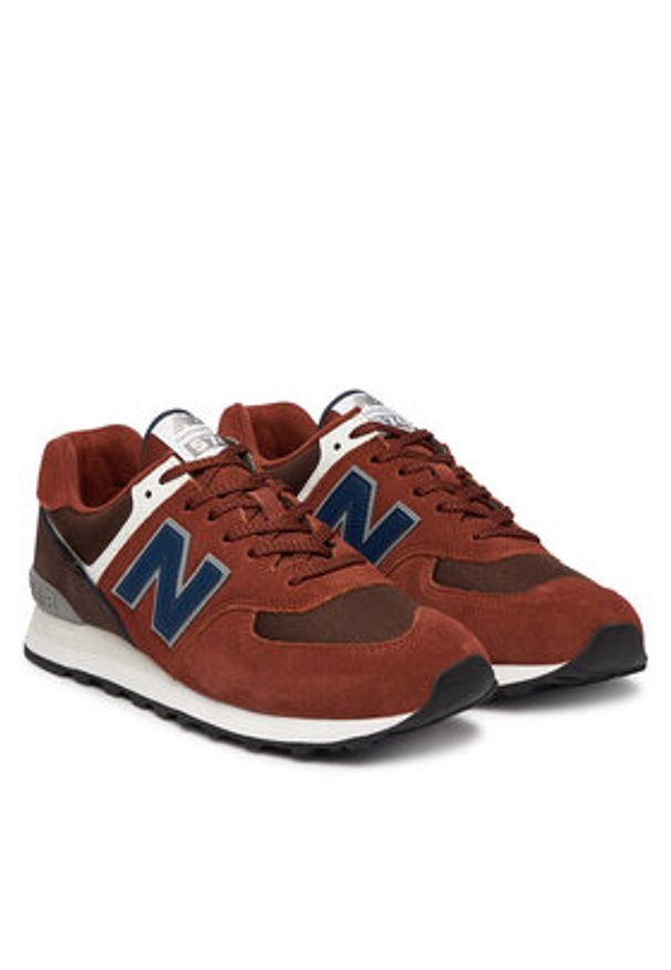 New Balance Sneakersy U5744DM Brązowy. Kolor: brązowy. Materiał: skóra, zamsz