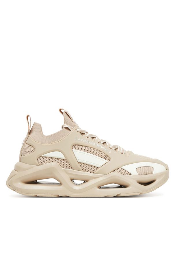 Sneakersy EA7 Emporio Armani. Kolor: beżowy