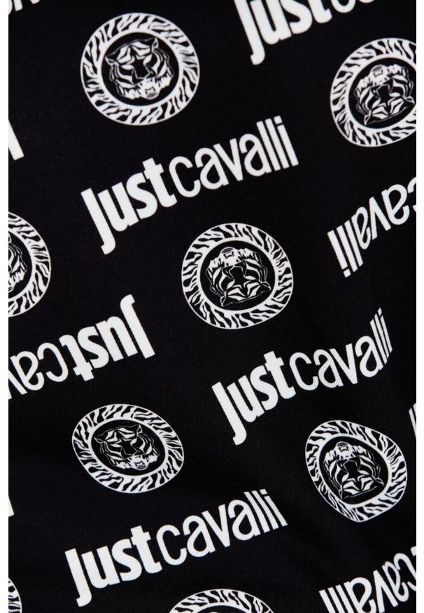 Just Cavalli - JUST CAVALLI Czarna damska bluza Logo Tigre, Rozmiar L. Kolor: czarny