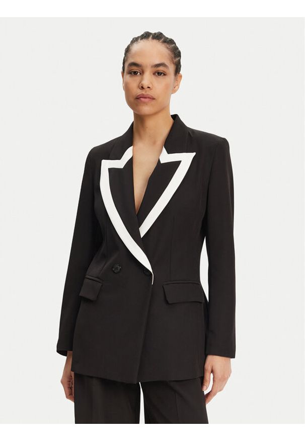 Maryley Marynarka 25EB189/43NB Czarny Regular Fit. Kolor: czarny. Materiał: syntetyk