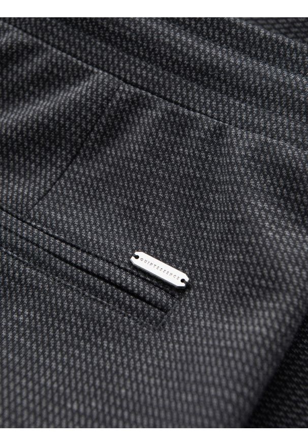 Ombre Clothing - Męskie krótkie spodenki na gumce ze strukturalnej dzianiny – grafitowe V3 OM-SRCS-0177 - XXL. Okazja: na co dzień. Kolor: szary. Materiał: dzianina. Długość: krótkie. Styl: klasyczny, casual