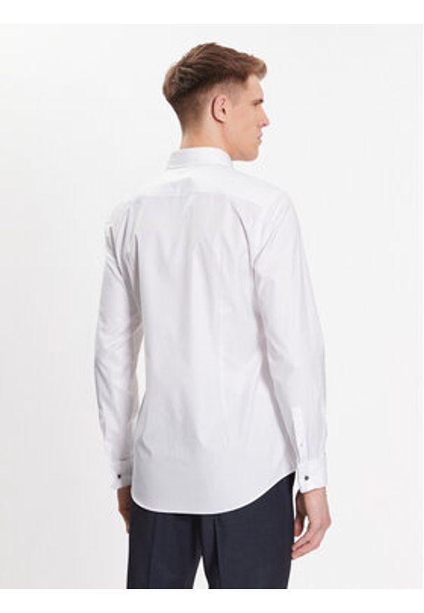 BOSS - Boss Koszula 50480101 Biały Slim Fit. Kolor: biały. Materiał: bawełna