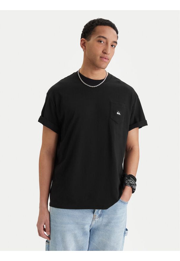 Quiksilver T-Shirt Salt Water EQYZT08205 Czarny Comfort Fit. Kolor: czarny. Materiał: bawełna