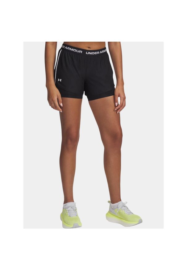 Spodenki treningowe damskie Under Armour Tech Play Up 2in1. Kolor: czarny