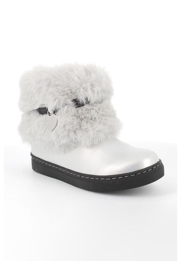Primigi Buty dziecięce kolor srebrny. Nosek buta: okrągły. Kolor: srebrny. Materiał: guma