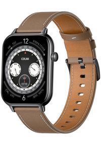 Smartwatch Colmi SMARTWATCH COLMI C28 CZARNY + BRĄZOWY SKÓRZANY PASEK. Rodzaj zegarka: smartwatch. Kolor: brązowy, czarny, wielokolorowy. Materiał: skóra #1