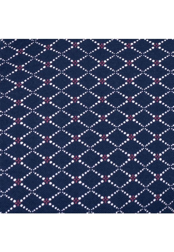 Koszulka Polo - Męska - Pako Jeans - Granatowa, Drobny Wzór. Okazja: na co dzień. Typ kołnierza: polo. Kolor: niebieski. Materiał: bawełna. Styl: casual