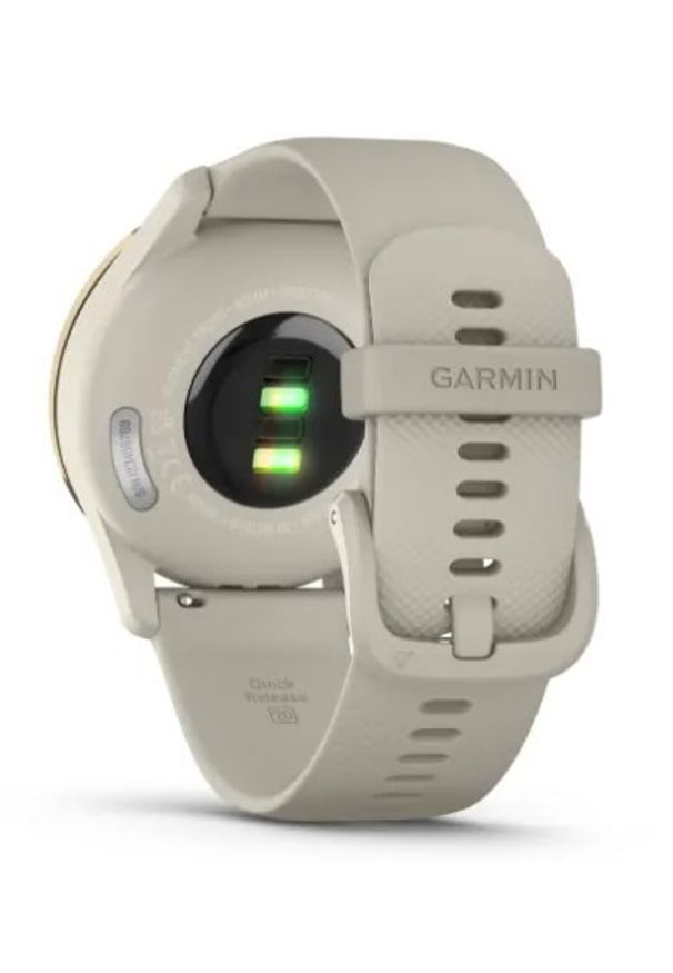GARMIN - Garmin vivomove Trend (kremowozłota ramka / beżowoszara koperta / beżowoszary pasek). Rodzaj zegarka: analogowe. Kolor: szary. Styl: młodzieżowy, klasyczny, retro
