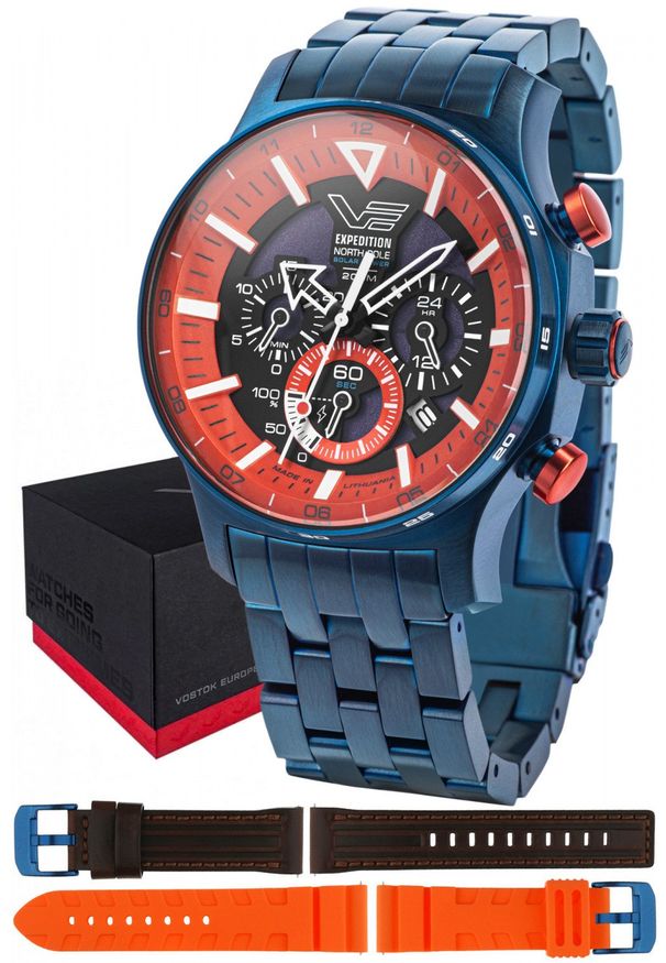 Zegarek męski Vostok Europe VR42-595D734B niebieski. Kolor: niebieski
