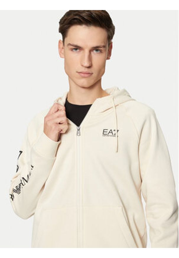 EA7 Emporio Armani Bluza 8NPM22 PJ07Z 1713 Beżowy Regular Fit. Kolor: beżowy. Materiał: bawełna