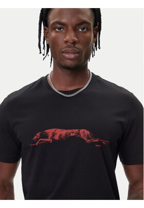 Hugo - HUGO T-Shirt Didug 50548557 Czarny Regular Fit. Kolor: czarny. Materiał: bawełna