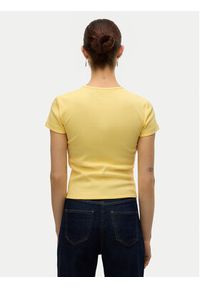 Vero Moda T-Shirt Chloe 10306894 Żółty jasny Tight Fit. Kolor: żółty. Materiał: bawełna #6