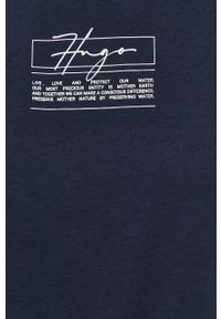 Hugo - HUGO t-shirt 50467321 damski kolor granatowy. Kolor: niebieski. Materiał: bawełna. Wzór: nadruk #3