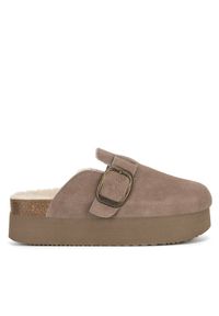Badura Klapki TS6207-02 Szary. Kolor: szary. Materiał: zamsz, skóra