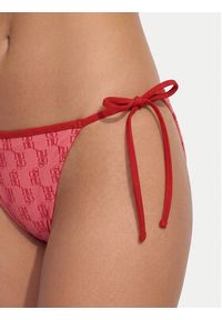 Hugo - HUGO Dół od bikini Monogram Side Tie 50555665 Różowy. Kolor: różowy. Materiał: syntetyk #2
