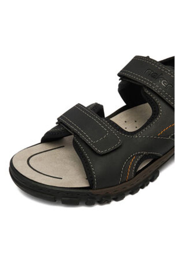Rieker Sandały CEO-25053-00 Czarny. Kolor: czarny. Materiał: materiał