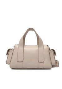 Calvin Klein Torebka LV04F3291G Beżowy. Kolor: beżowy. Materiał: skórzane #6