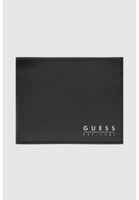 Guess - GUESS Czarny męski portfel Mestre Billfold. Kolor: czarny