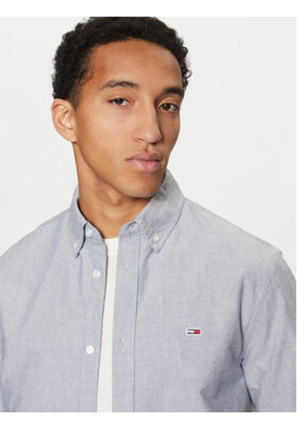 Tommy Jeans Koszula Oxford DM0DM20667 Niebieski Regular Fit. Kolor: niebieski. Materiał: bawełna