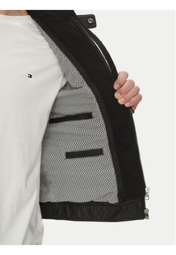 Serge Pariente Kurtka skórzana Sean Czarny Regular Fit. Kolor: czarny. Materiał: skóra