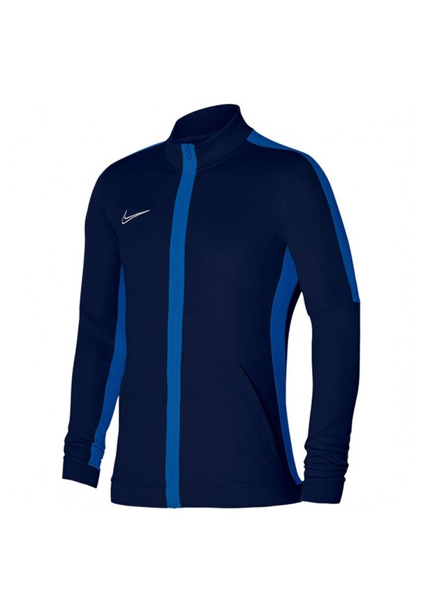 Nike - Męska Kurtka Dresowa. Kolor: niebieski. Materiał: dresówka. Sport: turystyka piesza