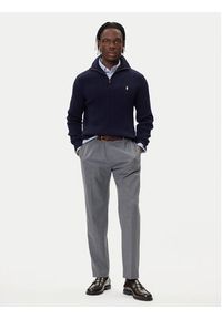 Polo Ralph Lauren Sweter 710974167001 Granatowy Regular Fit. Typ kołnierza: polo. Kolor: niebieski. Materiał: bawełna #6