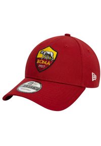 New Era - Czapka z daszkiem męska Core 9FORTY AS Roma Cap. Kolor: czerwony. Materiał: bawełna