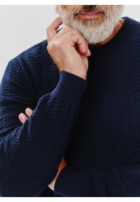 Pako Lorente - PAKO LORENTE – Męski sweter w kolorze granatowym. Kolor: czerwony, niebieski. Materiał: bawełna. Sezon: jesień #5