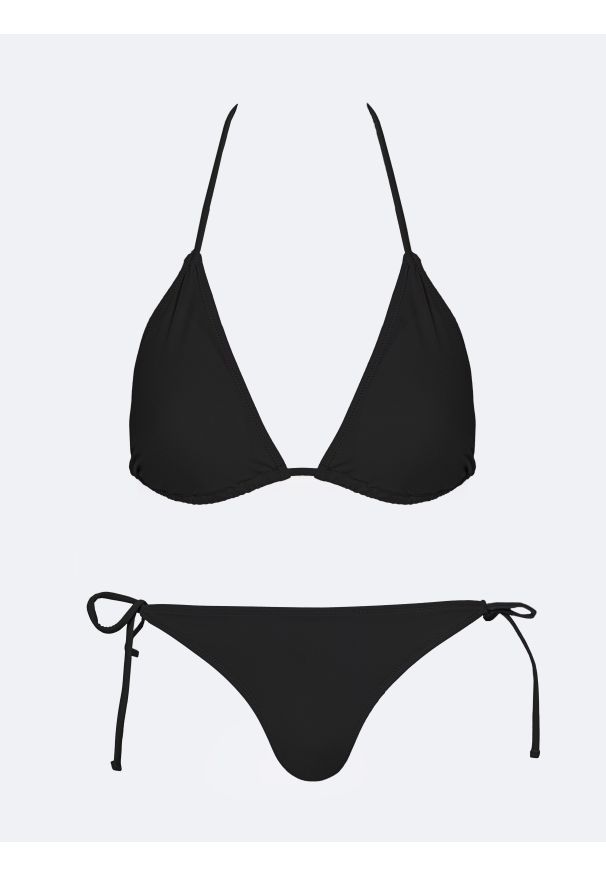 Big-Star - Dół od kostiumu kąpielowego czarny Bellsara 906. Kolor: czarny. Materiał: materiał. Wzór: nadruk