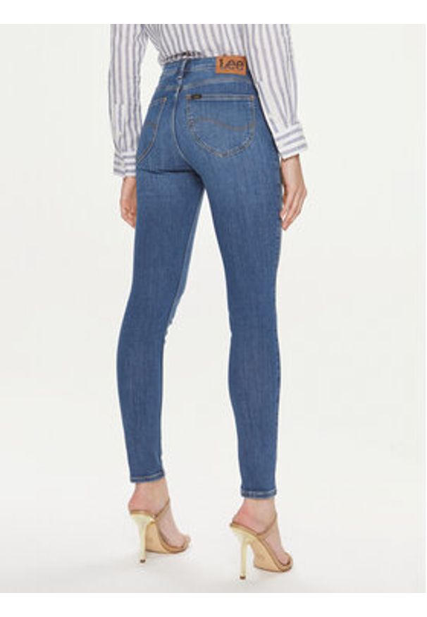 Lee Jeansy Scarlet 112346881 Niebieski Skinny Fit. Kolor: niebieski