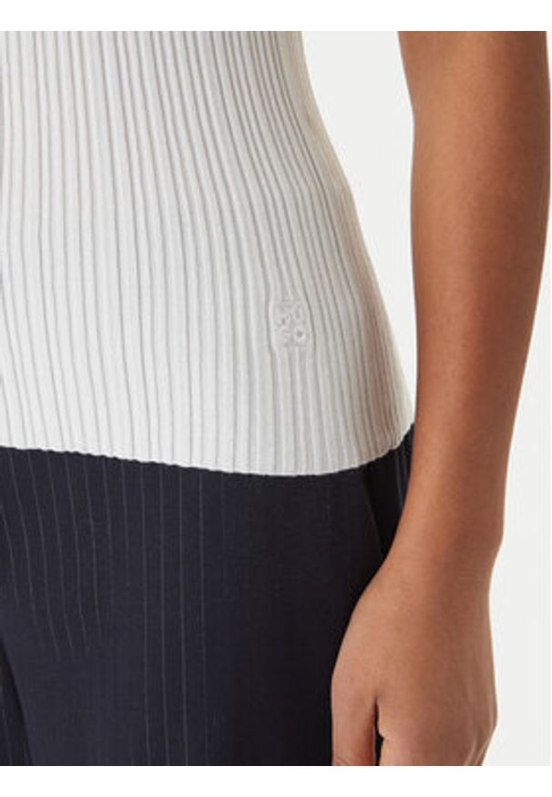 Hugo - HUGO Top Sarepla 50539890 Écru Slim Fit. Materiał: wiskoza