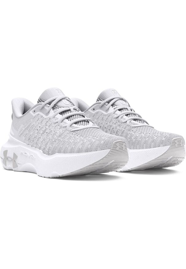 Buty do biegania damskie Under Armour Infinite Elite. Kolor: biały, wielokolorowy, szary. Materiał: materiał, syntetyk. Szerokość cholewki: normalna