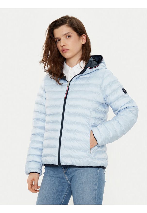 TOMMY HILFIGER - Tommy Hilfiger Kurtka przejściowa WW0WW45317 Błękitny Regular Fit. Kolor: niebieski. Materiał: syntetyk