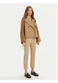 Weekend Max Mara Chinosy Vite 2515131021 Beżowy Slim Fit. Kolor: beżowy. Materiał: bawełna #5