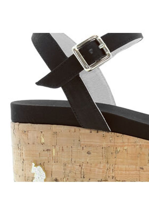 U.S. Polo Assn. Sandały Loren LOREN002 Czarny. Kolor: czarny. Materiał: skóra