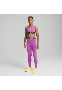 Puma - Młodzieżowe legginsy treningowe PUMA STRONG PUMA Pure Magenta Purple. Stan: podwyższony. Kolor: fioletowy. Styl: młodzieżowy. Sport: fitness