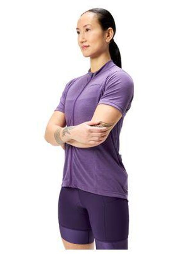 ENDURA - Koszulka rowerowa damska Endura Loop Zipped. Kolor: fioletowy. Sport: kolarstwo