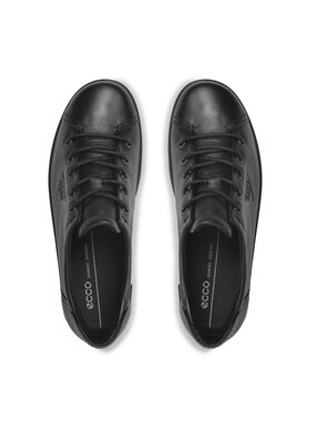 ecco - ECCO Sneakersy Soft 2.0 20650356723 Czarny. Kolor: czarny. Materiał: skóra