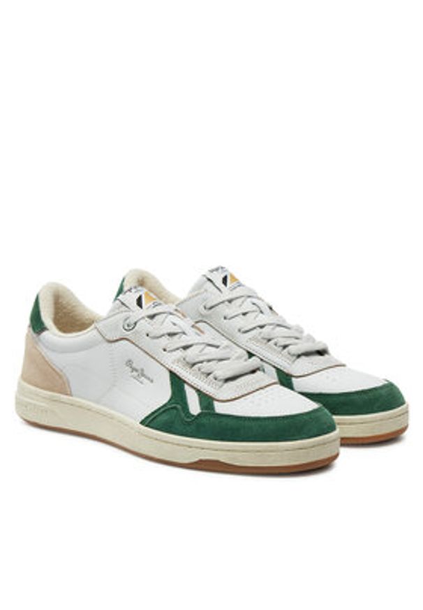 Pepe Jeans Sneakersy Kore Heritage M PMS00026 Biały. Kolor: biały. Materiał: skóra