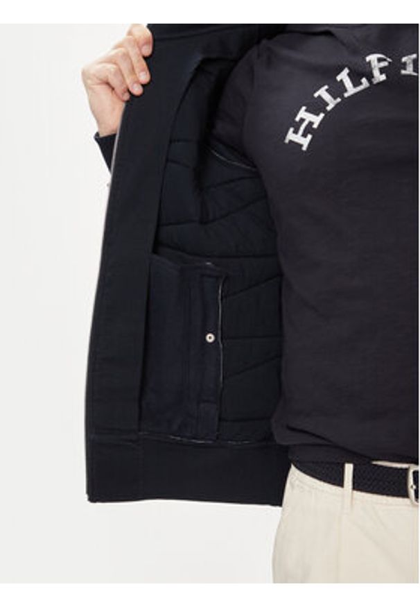 TOMMY HILFIGER - Tommy Hilfiger Bluza Monotype MW0MW34406 Granatowy Regular Fit. Kolor: niebieski. Materiał: syntetyk, bawełna
