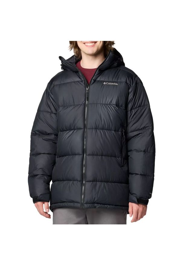 columbia - Kurtka Columbia Pike Lake Parka 2050921011 - czarna. Kolor: czarny. Materiał: poliester, puch, syntetyk. Technologia: Omni-Heat (Columbia). Wzór: aplikacja. Sezon: zima