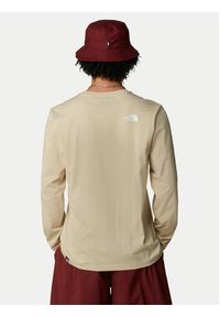 The North Face Longsleeve Simple Dome NF0A87QN Beżowy Regular Fit. Kolor: beżowy. Materiał: bawełna, syntetyk. Długość rękawa: długi rękaw #3