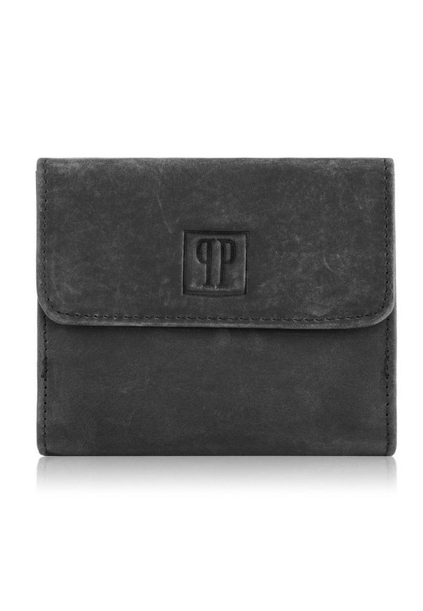 Portmonetka damska czarna PAOLO PERUZZI T-11-BL. Kolor: czarny. Materiał: materiał