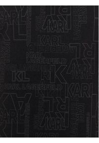 Karl Lagerfeld - KARL LAGERFELD T-Shirt 755060 541224 Czarny Regular Fit. Typ kołnierza: dekolt w karo. Kolor: czarny. Materiał: bawełna