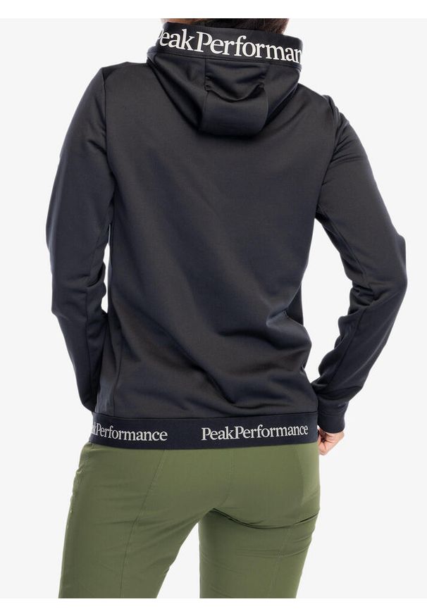 Bluza polarowa damska Peak Performance Rider Tech Zip Hood. Kolor: czarny. Materiał: polar