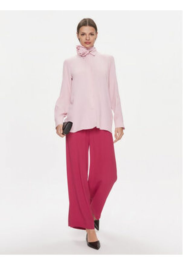 Marella Spodnie materiałowe Ribelle 2413131134 Czerwony Regular Fit. Kolor: czerwony. Materiał: jedwab