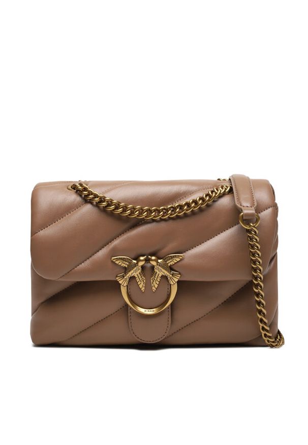 Pinko Torebka Love Classic Puff Cl AI 23-24 100038 A0F2 Brązowy. Kolor: brązowy. Materiał: skórzane
