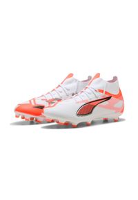Buty piłkarskie Puma Ultra 5 Match+ FG/AG. Kolor: biały, wielokolorowy, czarny, różowy. Materiał: materiał, syntetyk. Sport: piłka nożna #2