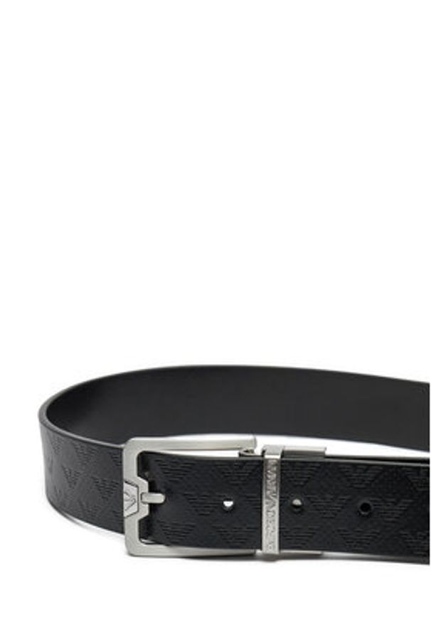 Emporio Armani Pasek Męski Y4S502 Y221E 81386 Czarny. Kolor: czarny. Materiał: skóra